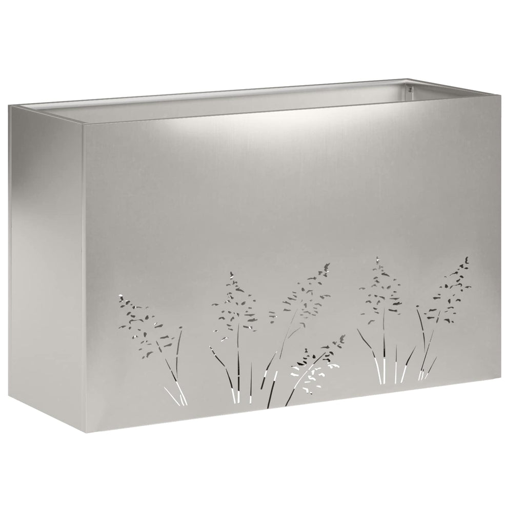 vidaXL Doniczka ogrodowa 2 szt. srebrny 80 x 30 x 49 cm