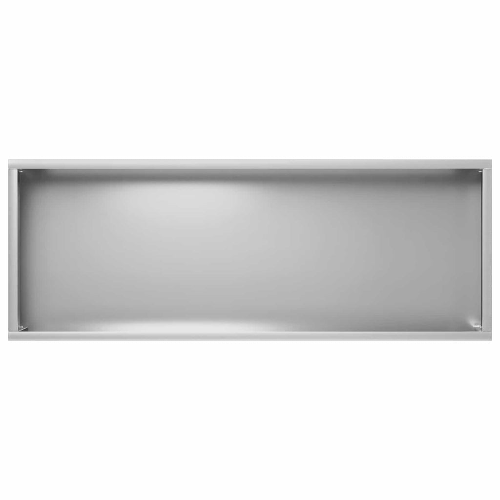 vidaXL Doniczka ogrodowa srebrny 80 x 30 x 49 cm Stal ocynkowana