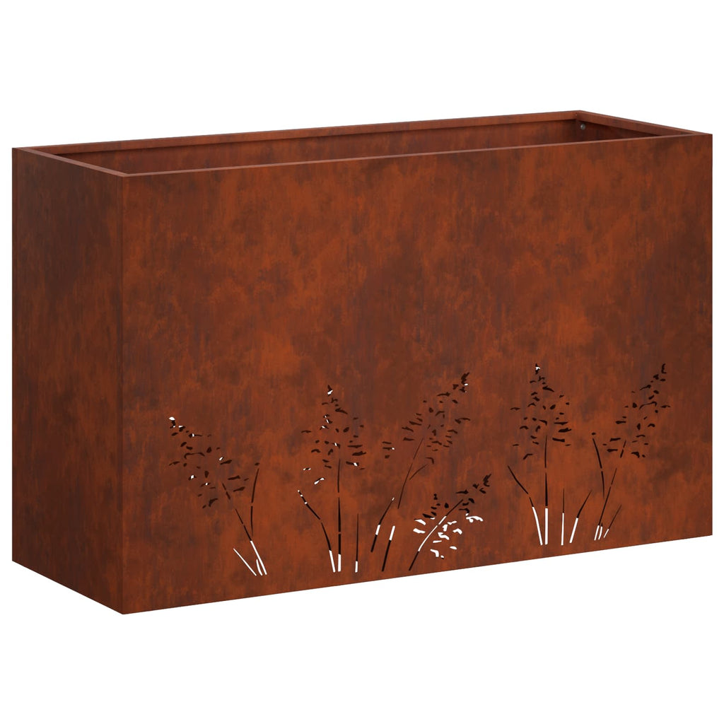 vidaXL Doniczka ogrodowa 2 szt. Rdzawy 80 x 30 x 49 cm