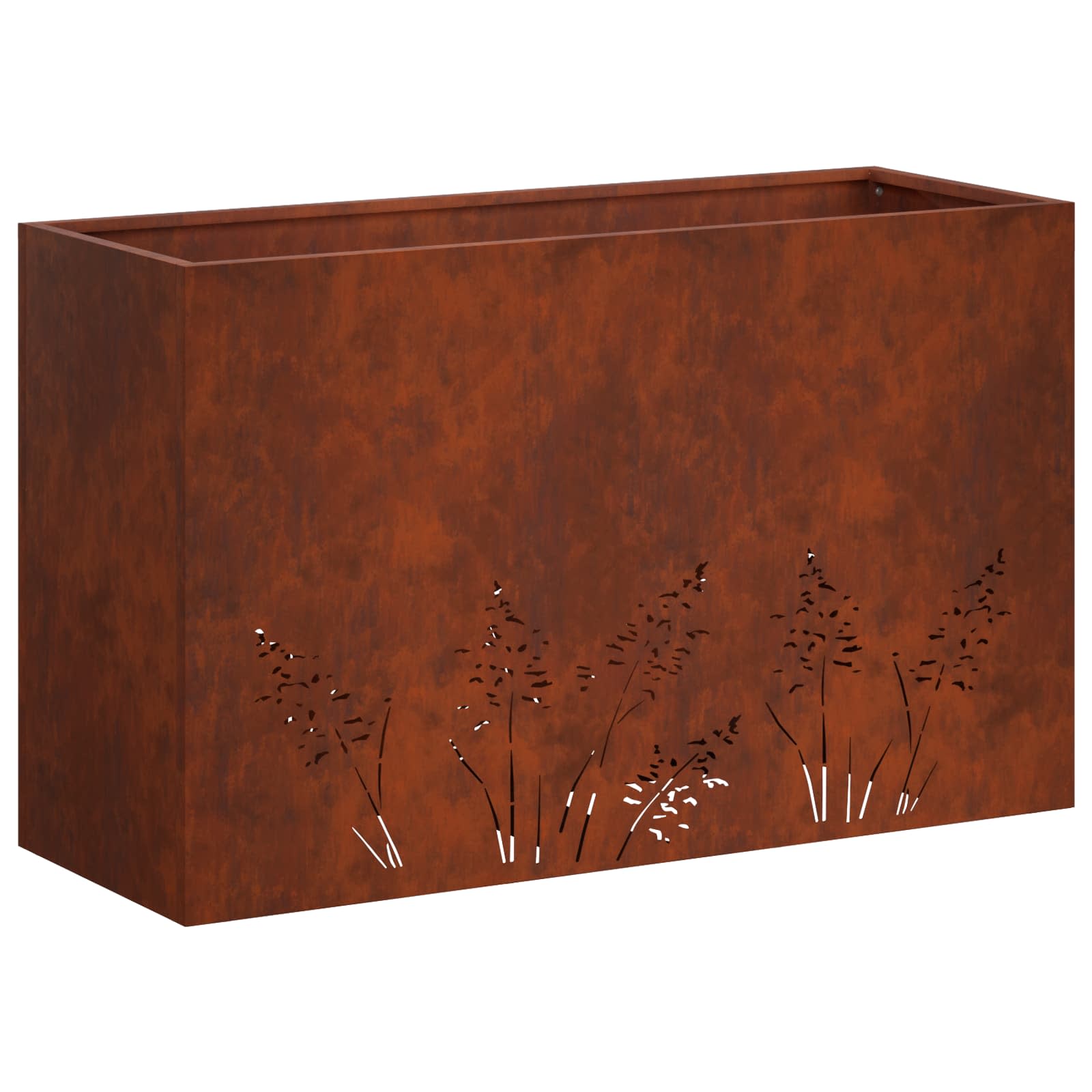 vidaXL Doniczka ogrodowa 2 szt. Rdzawy 80 x 30 x 49 cm