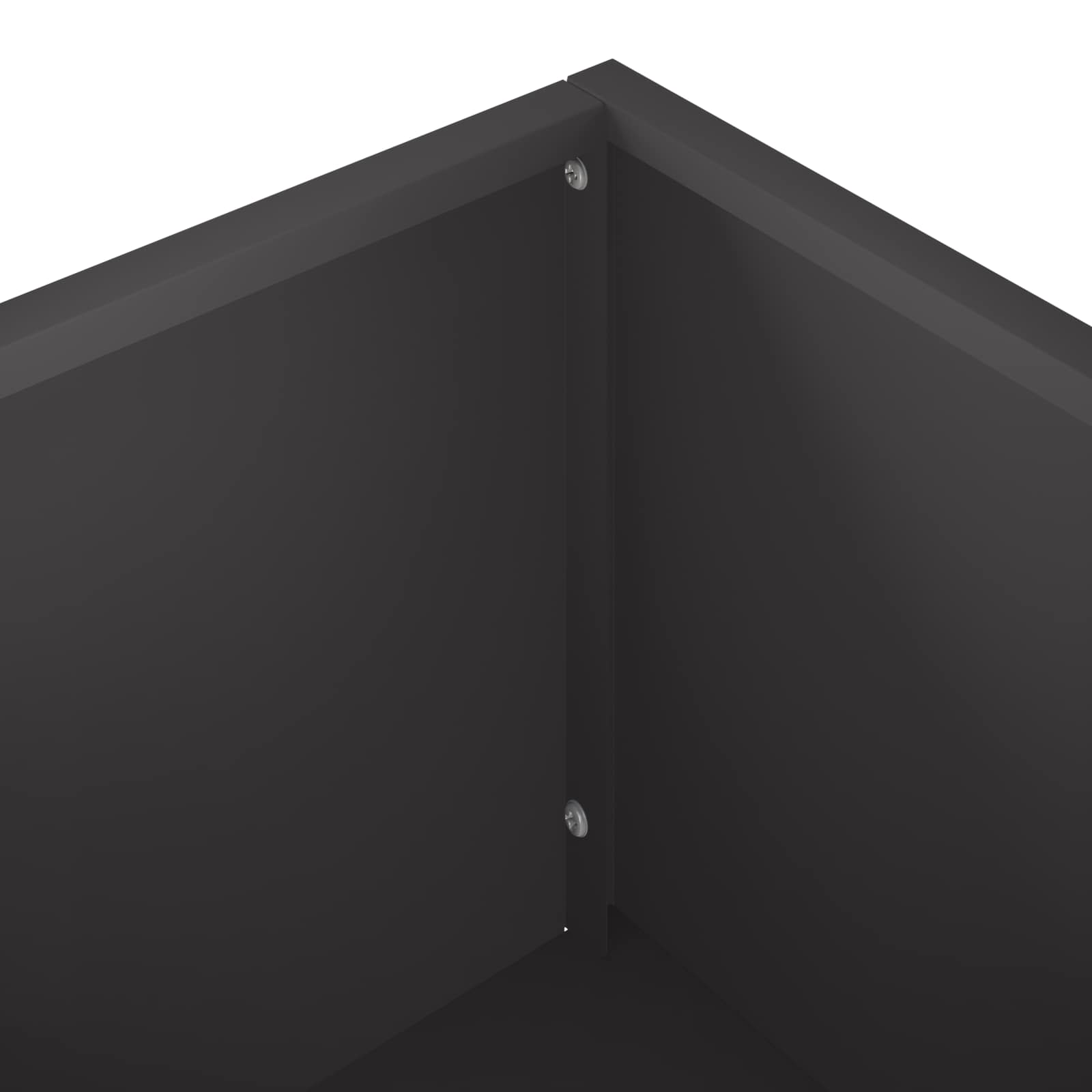 vidaXL Doniczka ogrodowa 2 szt. Czarny 100 x 20 x 49 cm
