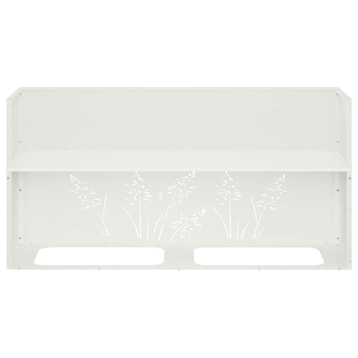 vidaXL Doniczka ogrodowa Biały 100 x 20 x 49 cm Stal zimnogięta