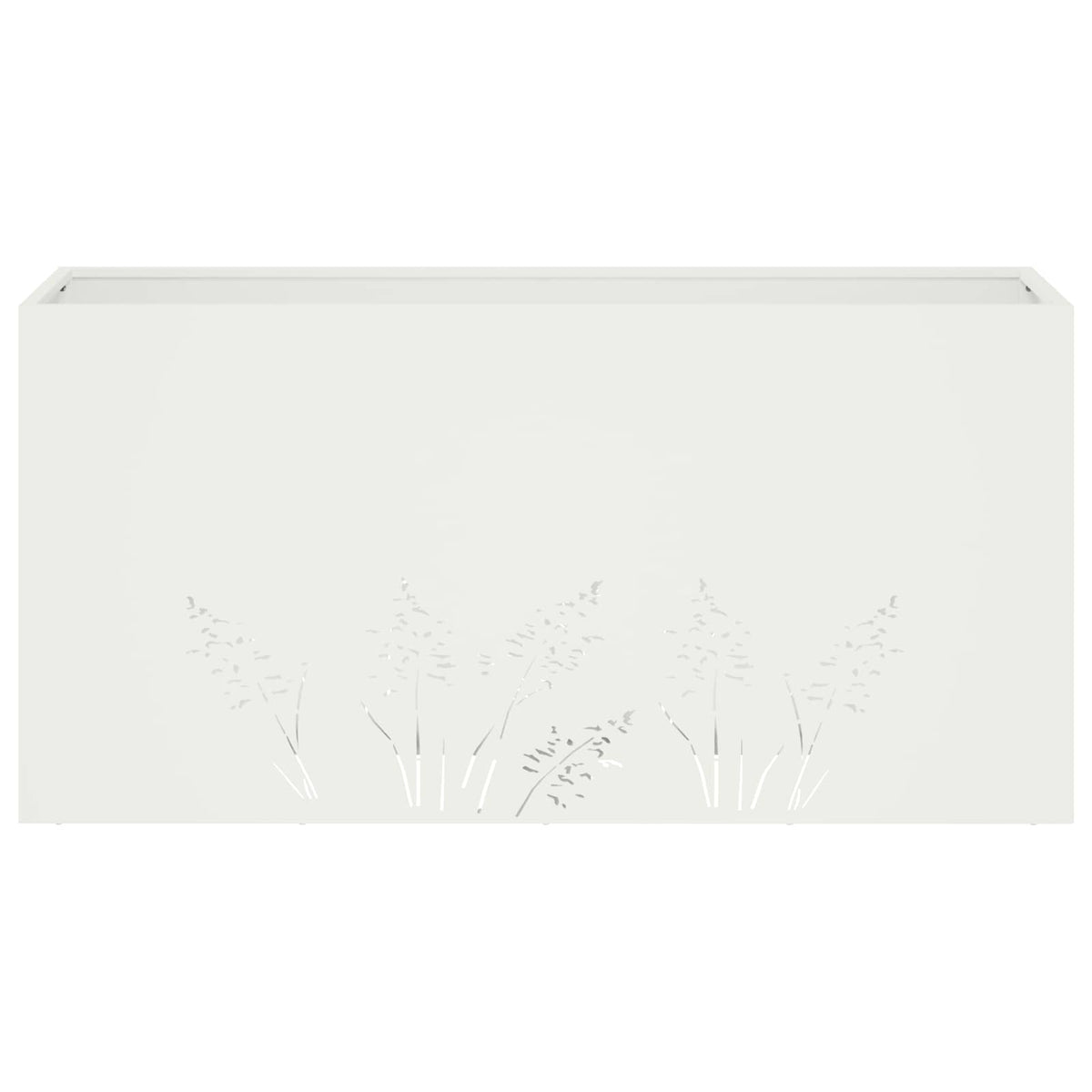 vidaXL Doniczka ogrodowa 2 szt. Biały 100 x 20 x 49 cm Stal zimnogięta