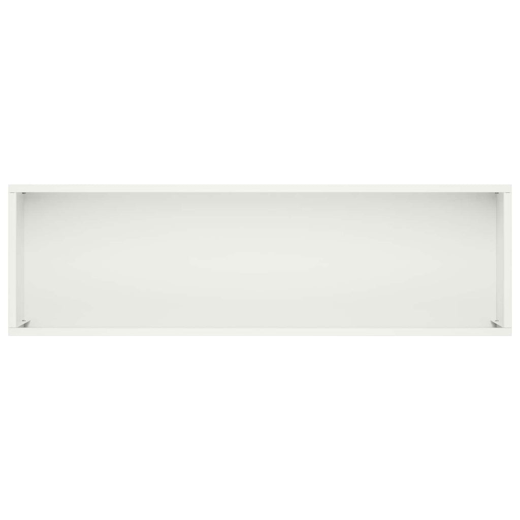 vidaXL Doniczka ogrodowa 2 szt. Biały 100 x 20 x 49 cm Stal zimnogięta