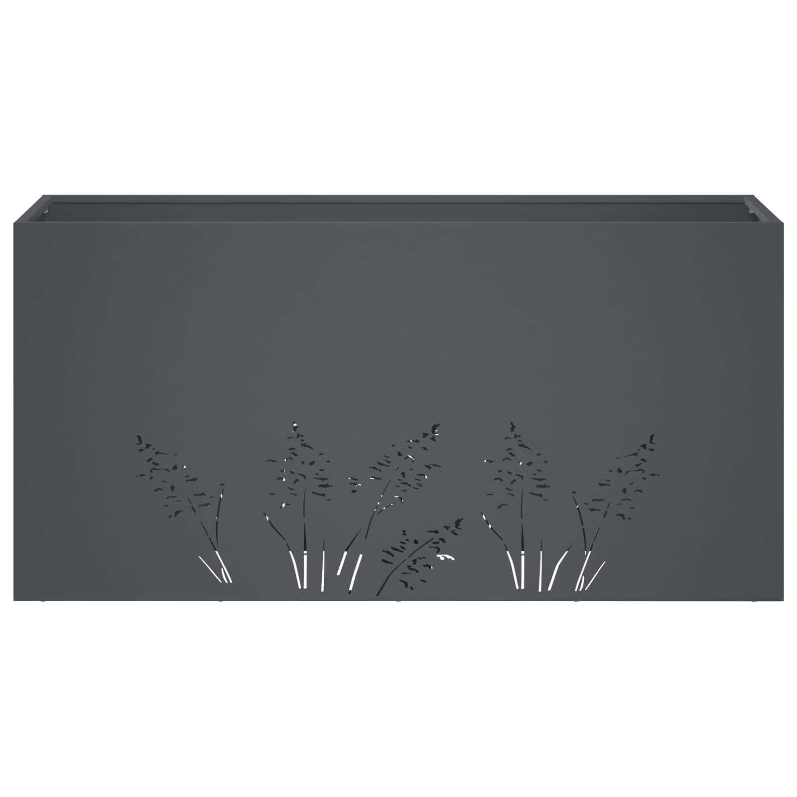 vidaXL Doniczka ogrodowa antracytowy 100 x 20 x 49 cm Stal zimnogięta