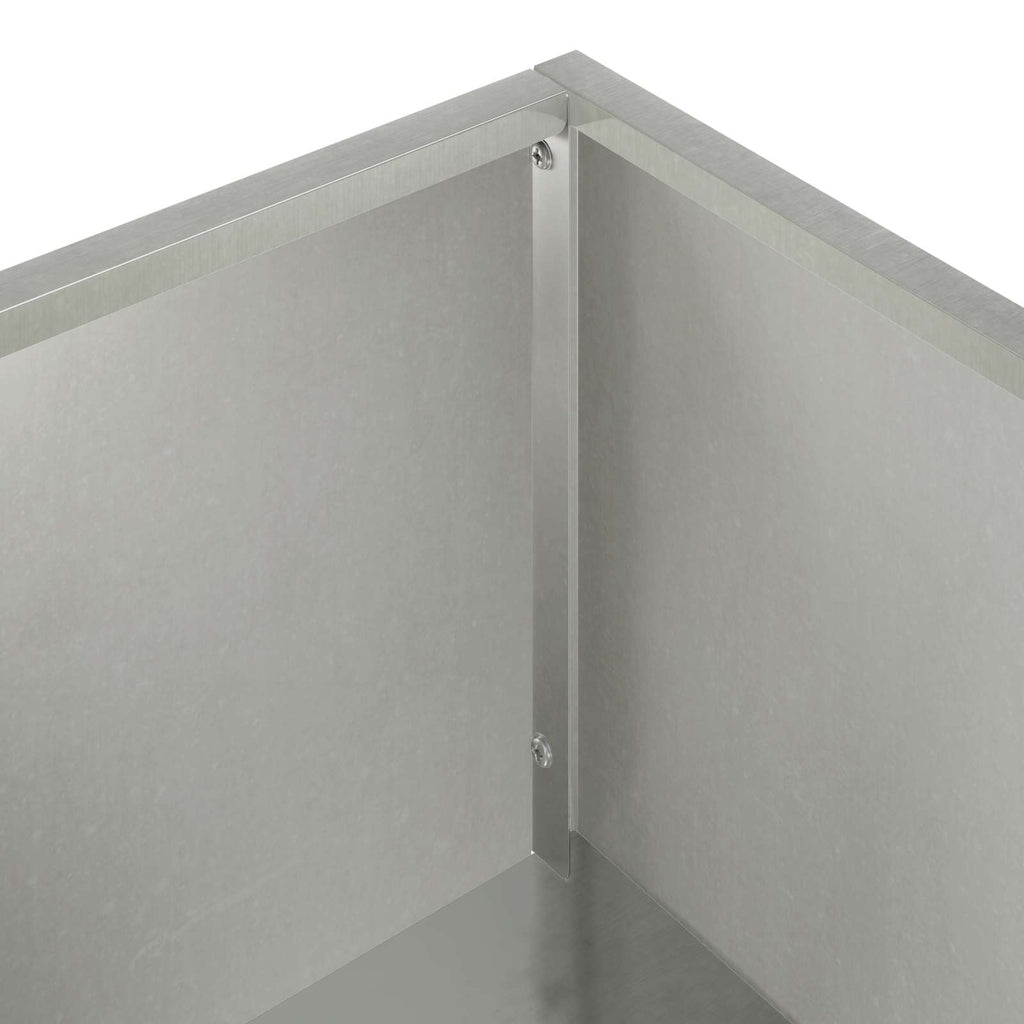 vidaXL Doniczka ogrodowa srebrny 100 x 20 x 49 cm Stal nierdzewna