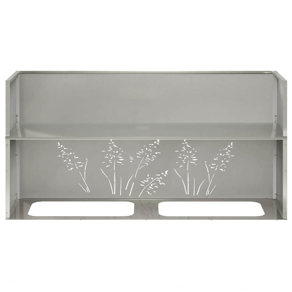 vidaXL Doniczka ogrodowa 2 szt. srebrny 100 x 20 x 49 cm