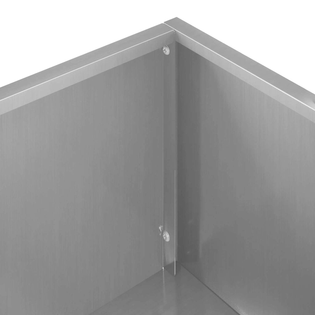 vidaXL Doniczka ogrodowa srebrny 100 x 20 x 49 cm Stal ocynkowana