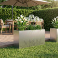 vidaXL Doniczka ogrodowa srebrny 100 x 20 x 49 cm Stal ocynkowana