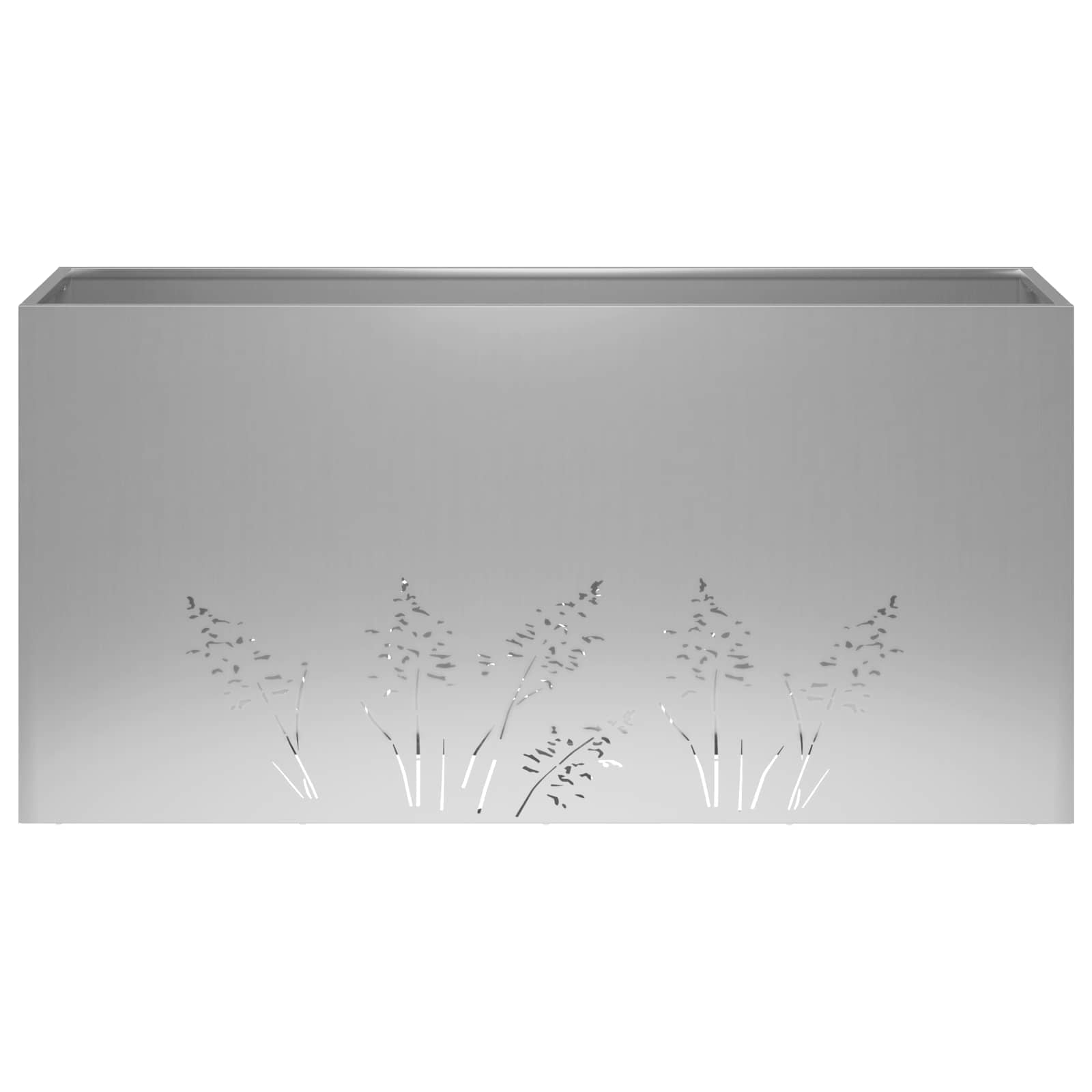 vidaXL Doniczka ogrodowa srebrny 100 x 20 x 49 cm Stal ocynkowana