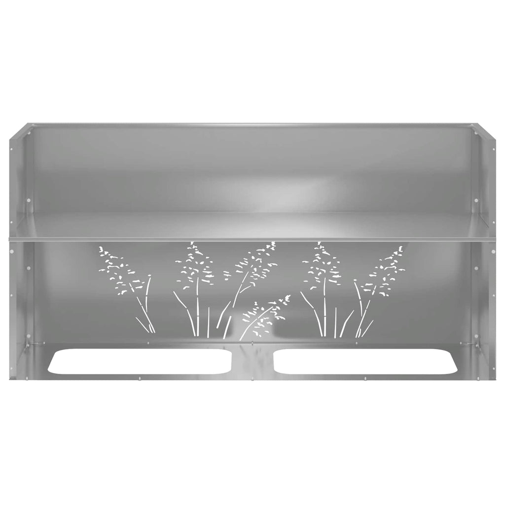 vidaXL Doniczka ogrodowa srebrny 100 x 20 x 49 cm Stal ocynkowana