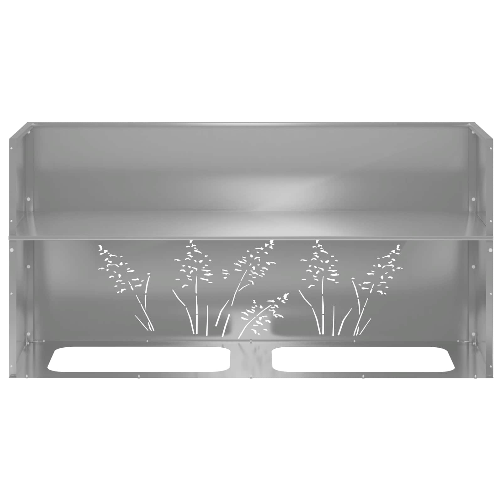 vidaXL Doniczka ogrodowa srebrny 100 x 20 x 49 cm Stal ocynkowana