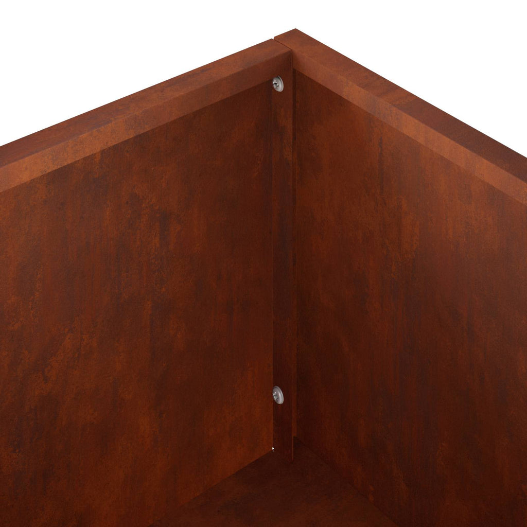 vidaXL Doniczka ogrodowa 2 szt. Rdzawy 100 x 20 x 49 cm