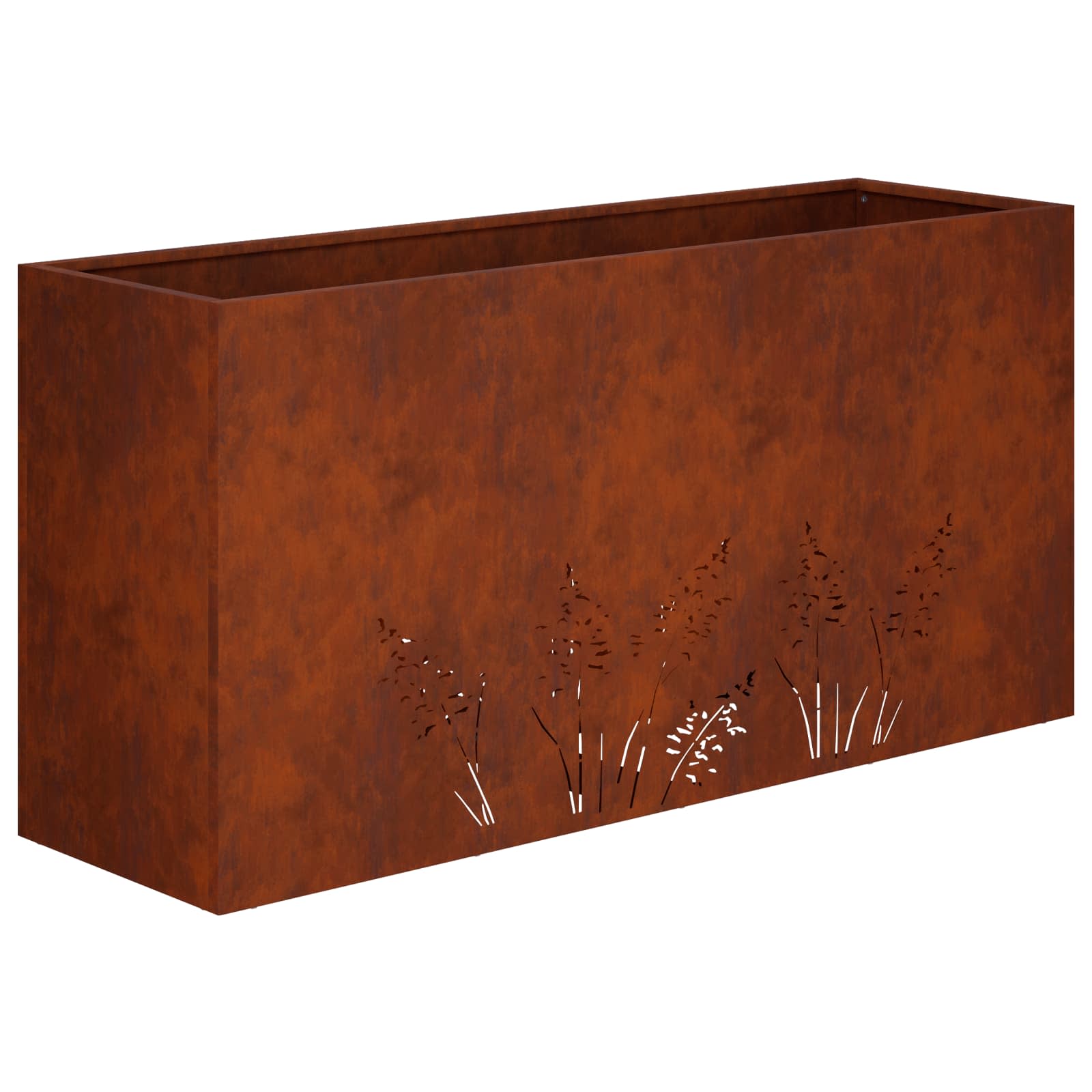 vidaXL Doniczka ogrodowa 2 szt. Rdzawy 100 x 20 x 49 cm
