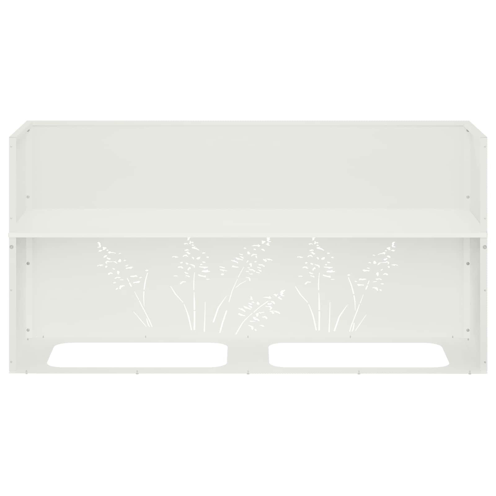 vidaXL Doniczka ogrodowa Biały 100 x 30 x 49 cm Stal zimnogięta