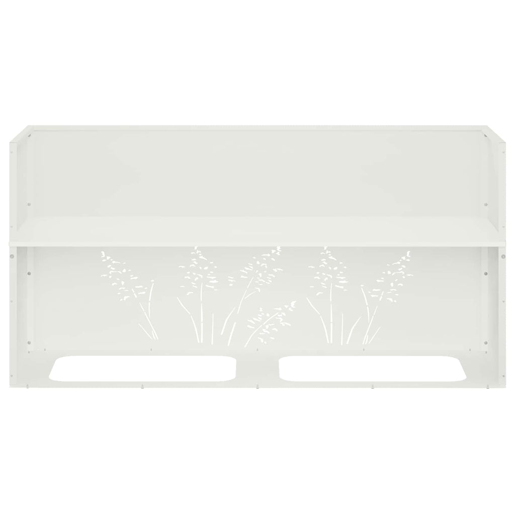 vidaXL Doniczka ogrodowa 2 szt. Biały 100 x 30 x 49 cm Stal zimnogięta