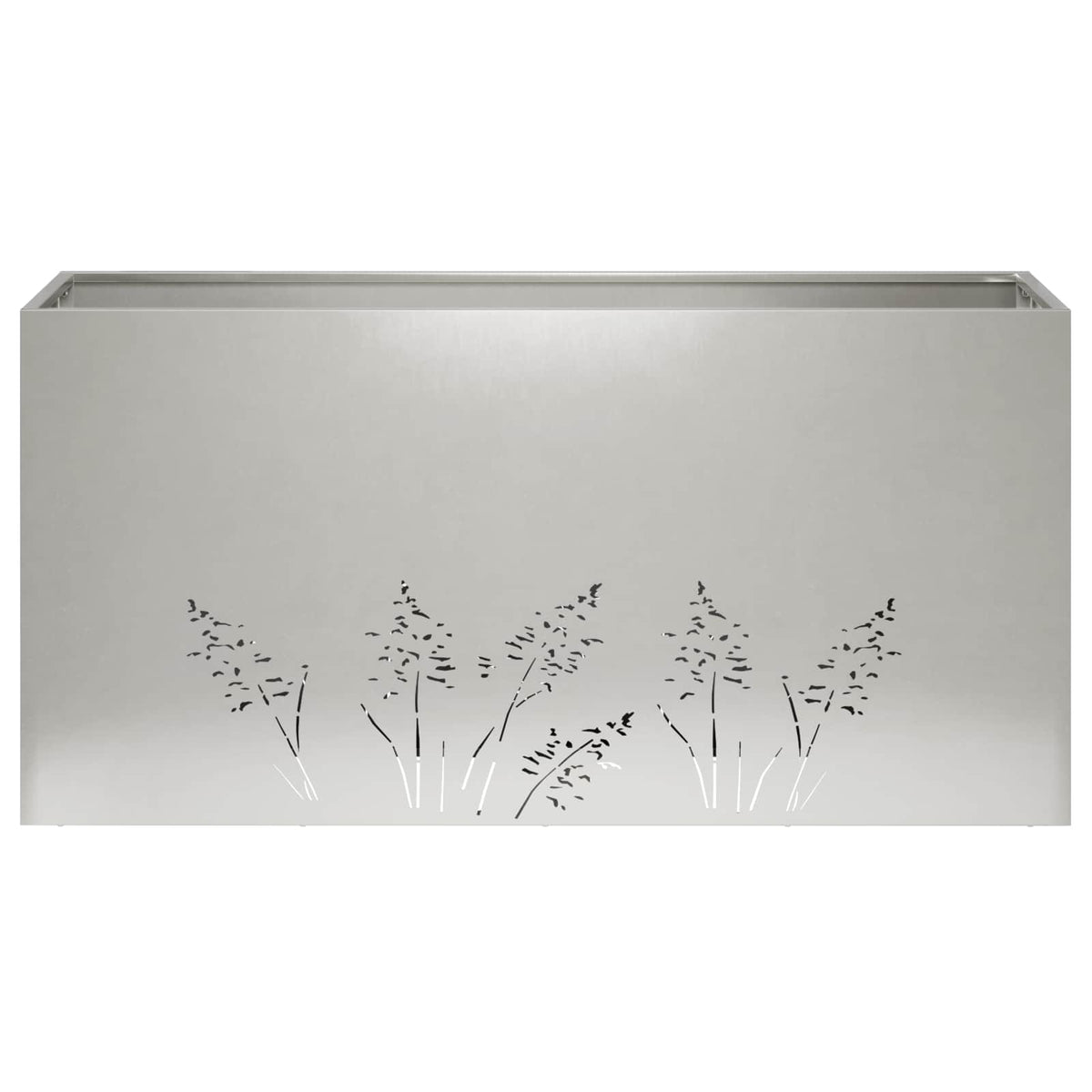 vidaXL Doniczka ogrodowa srebrny 100 x 30 x 49 cm Stal nierdzewna