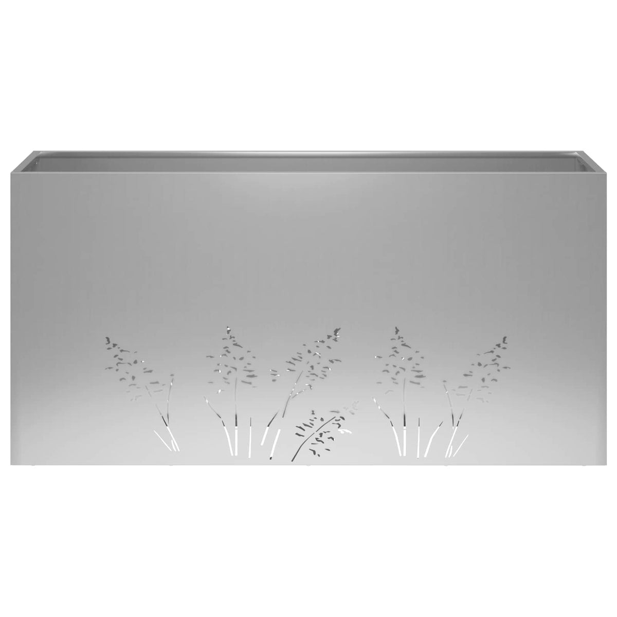 vidaXL Doniczka ogrodowa srebrny 100 x 30 x 49 cm Stal ocynkowana