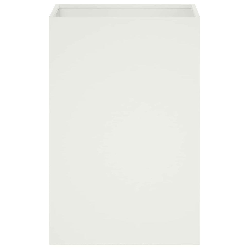 vidaXL Doniczka ogrodowa Biały 40 x 40 x 60 cm Stal zimnogięta