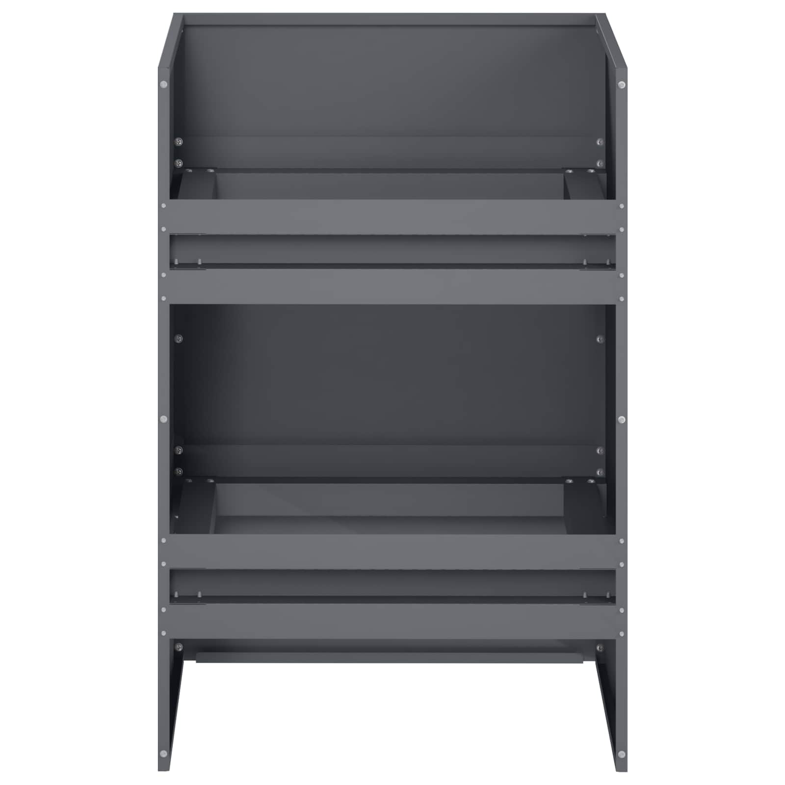 vidaXL Doniczka ogrodowa antracytowy 40 x 40 x 60 cm Stal zimnogięta
