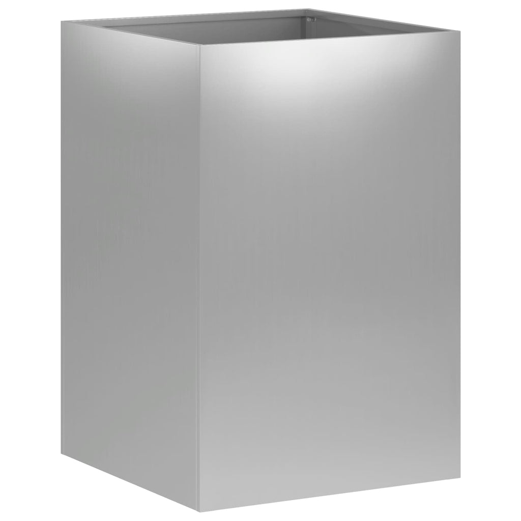 vidaXL Doniczka ogrodowa srebrny 40 x 40 x 60 cm Stal ocynkowana
