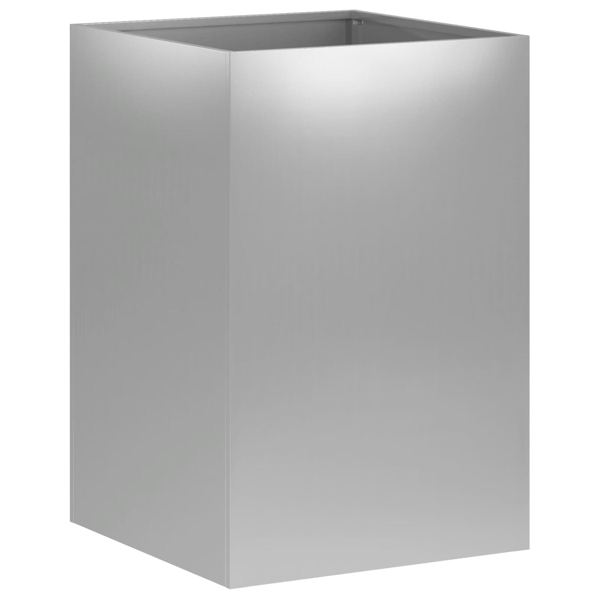 vidaXL Doniczka ogrodowa srebrny 40 x 40 x 60 cm Stal ocynkowana