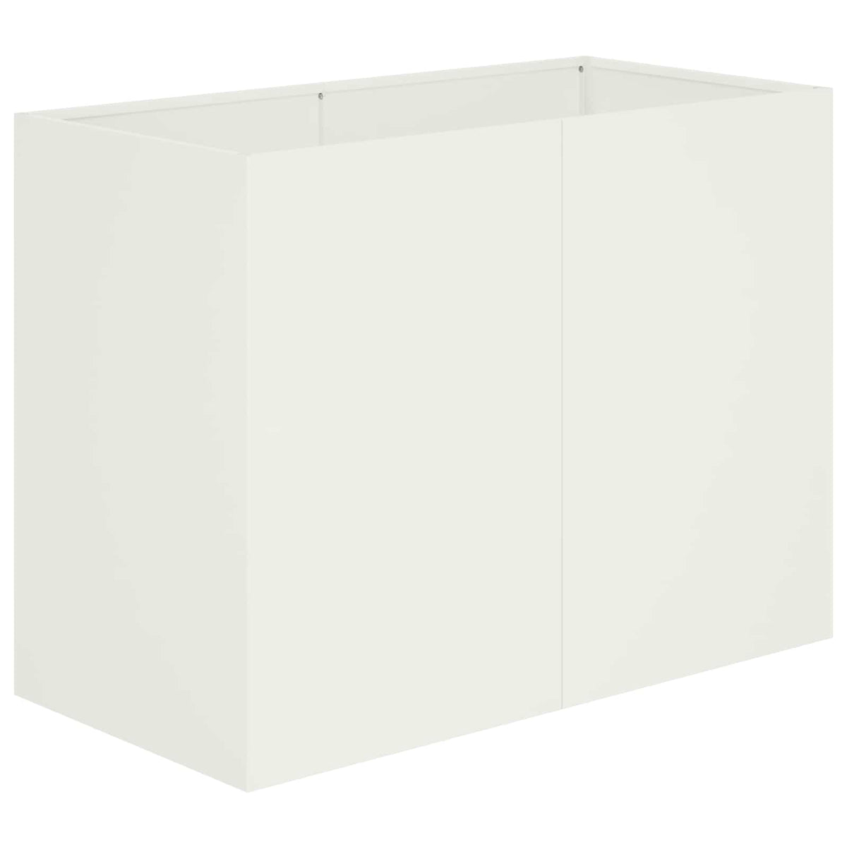 vidaXL Doniczka ogrodowa Biały 80 x 40 x 60 cm Stal zimnogięta