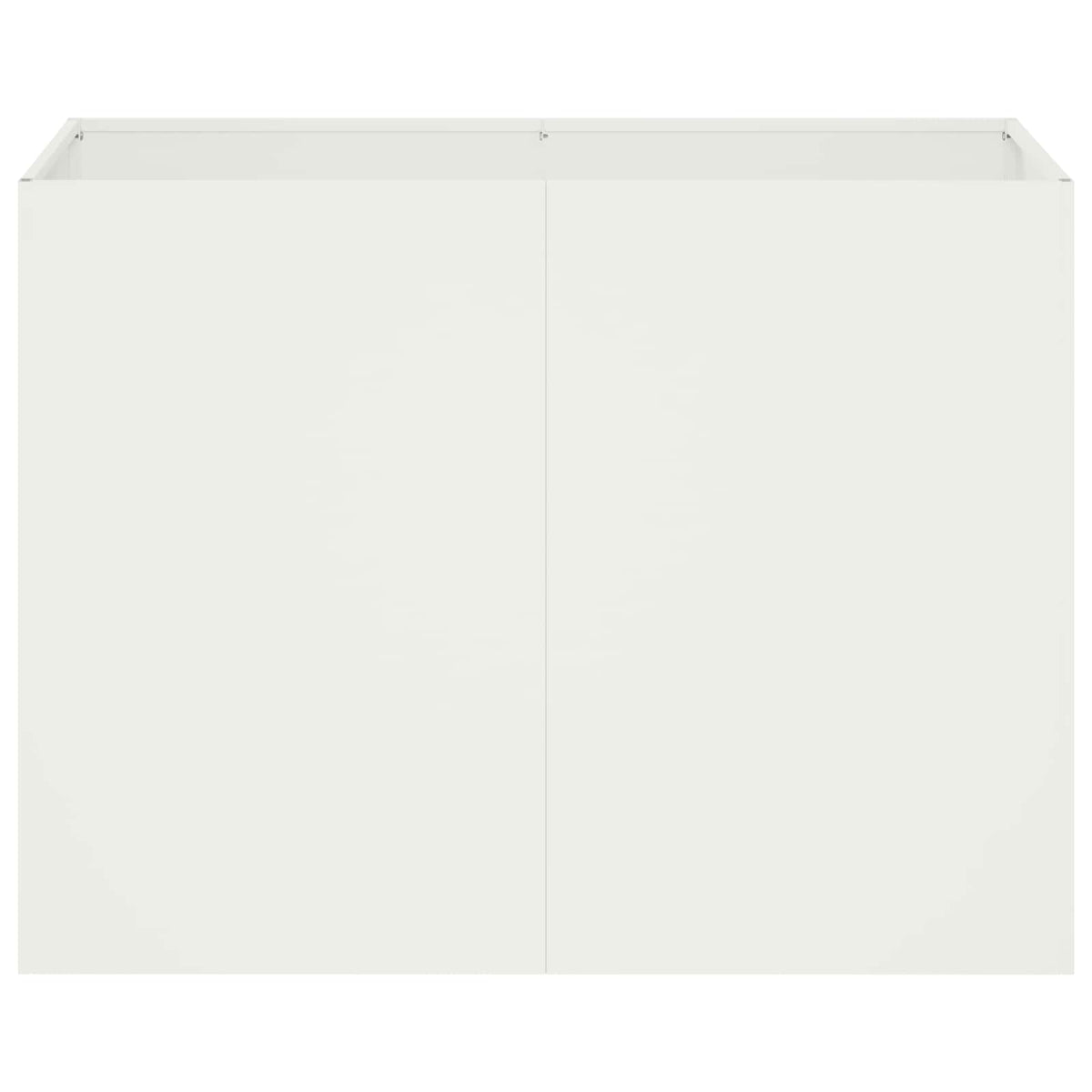 vidaXL Doniczka ogrodowa Biały 80 x 40 x 60 cm Stal zimnogięta