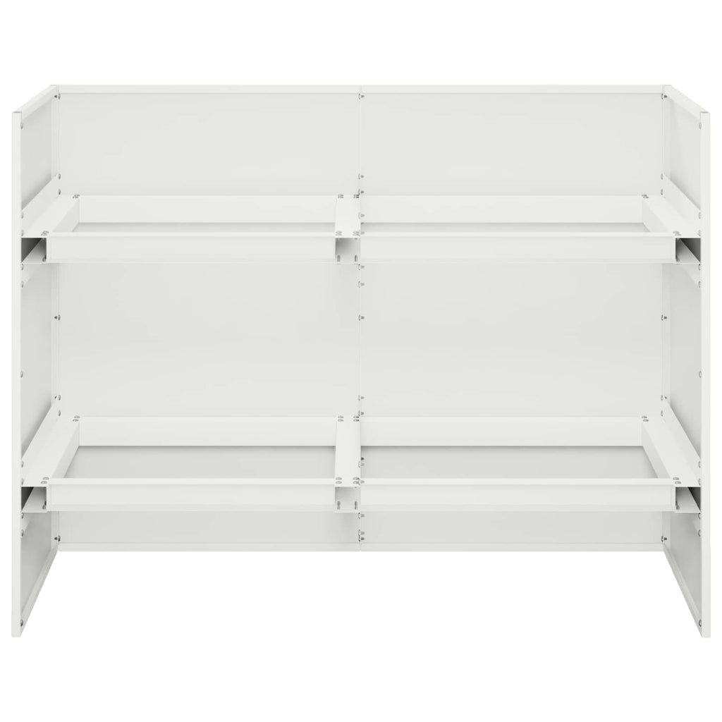 vidaXL Doniczka ogrodowa Biały 80 x 40 x 60 cm Stal zimnogięta