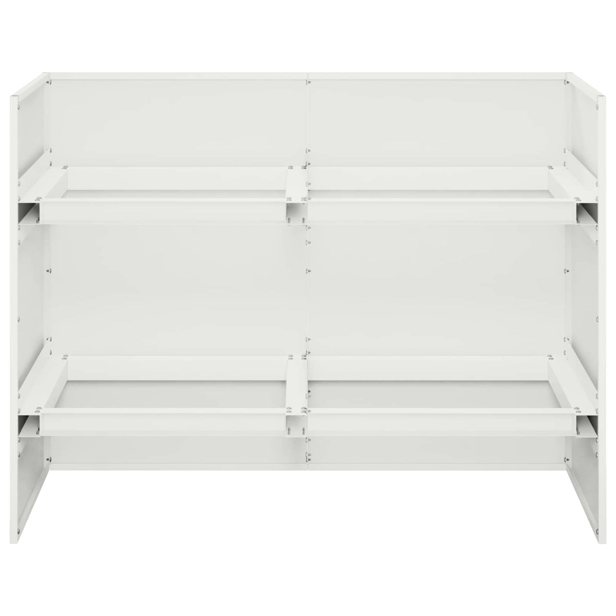 vidaXL Doniczka ogrodowa Biały 80 x 40 x 60 cm Stal zimnogięta