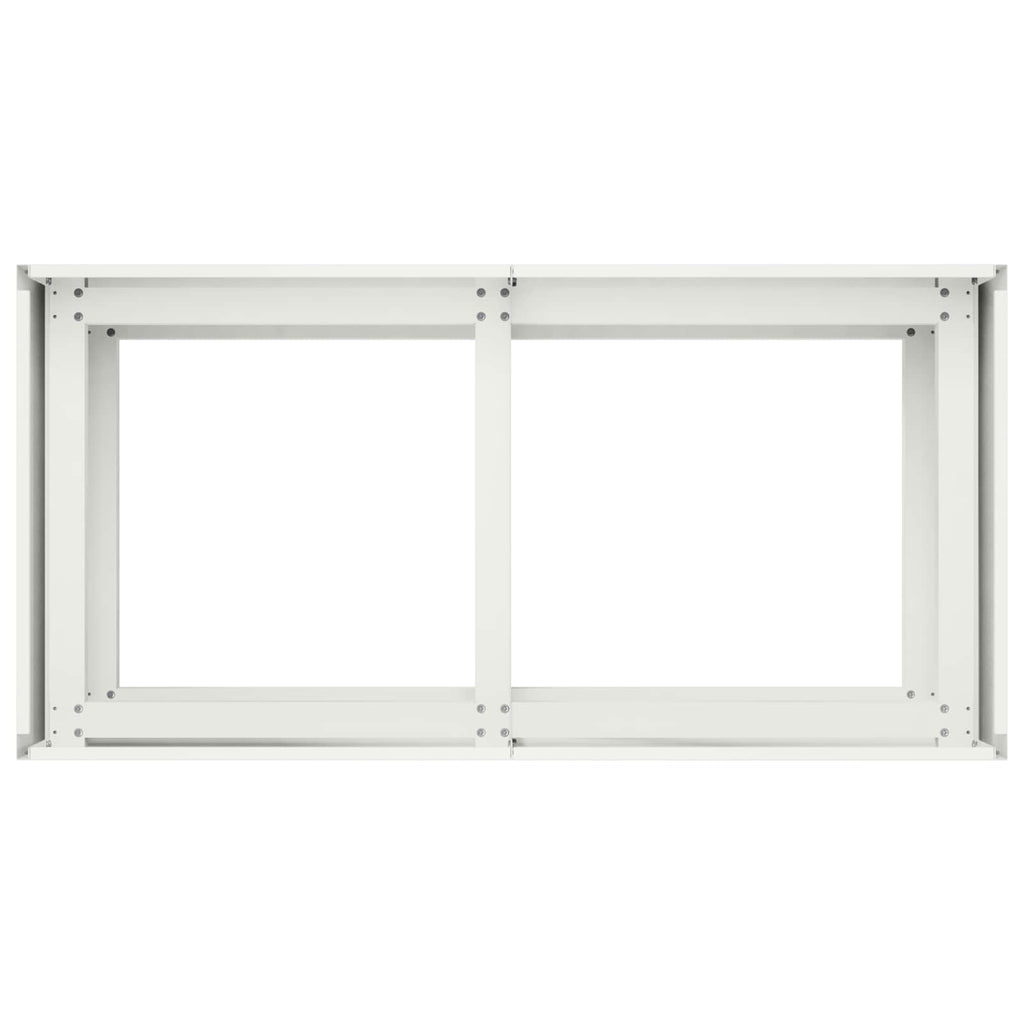 vidaXL Doniczka ogrodowa Biały 80 x 40 x 60 cm Stal zimnogięta