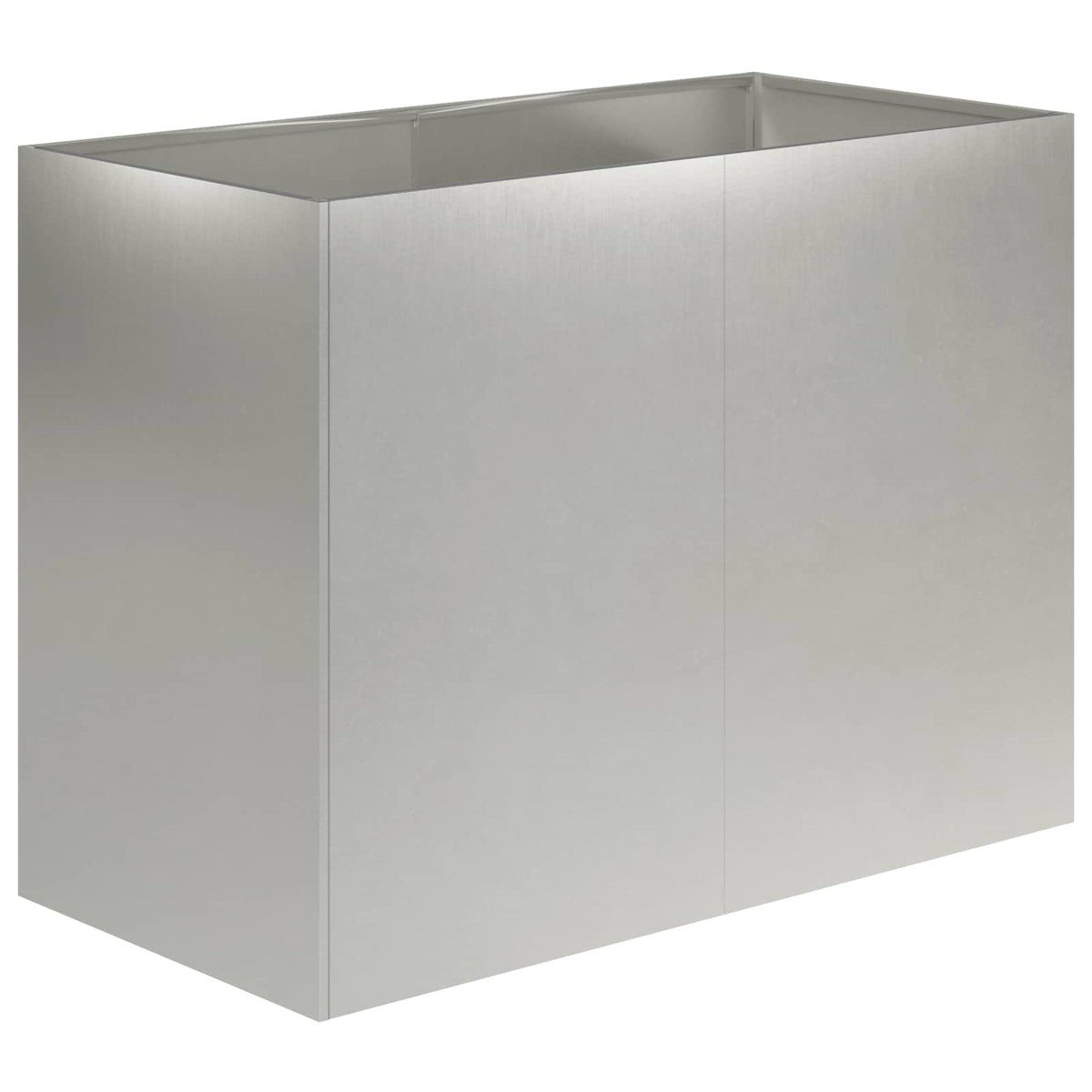 vidaXL Doniczka ogrodowa srebrny 80 x 40 x 60 cm Stal nierdzewna