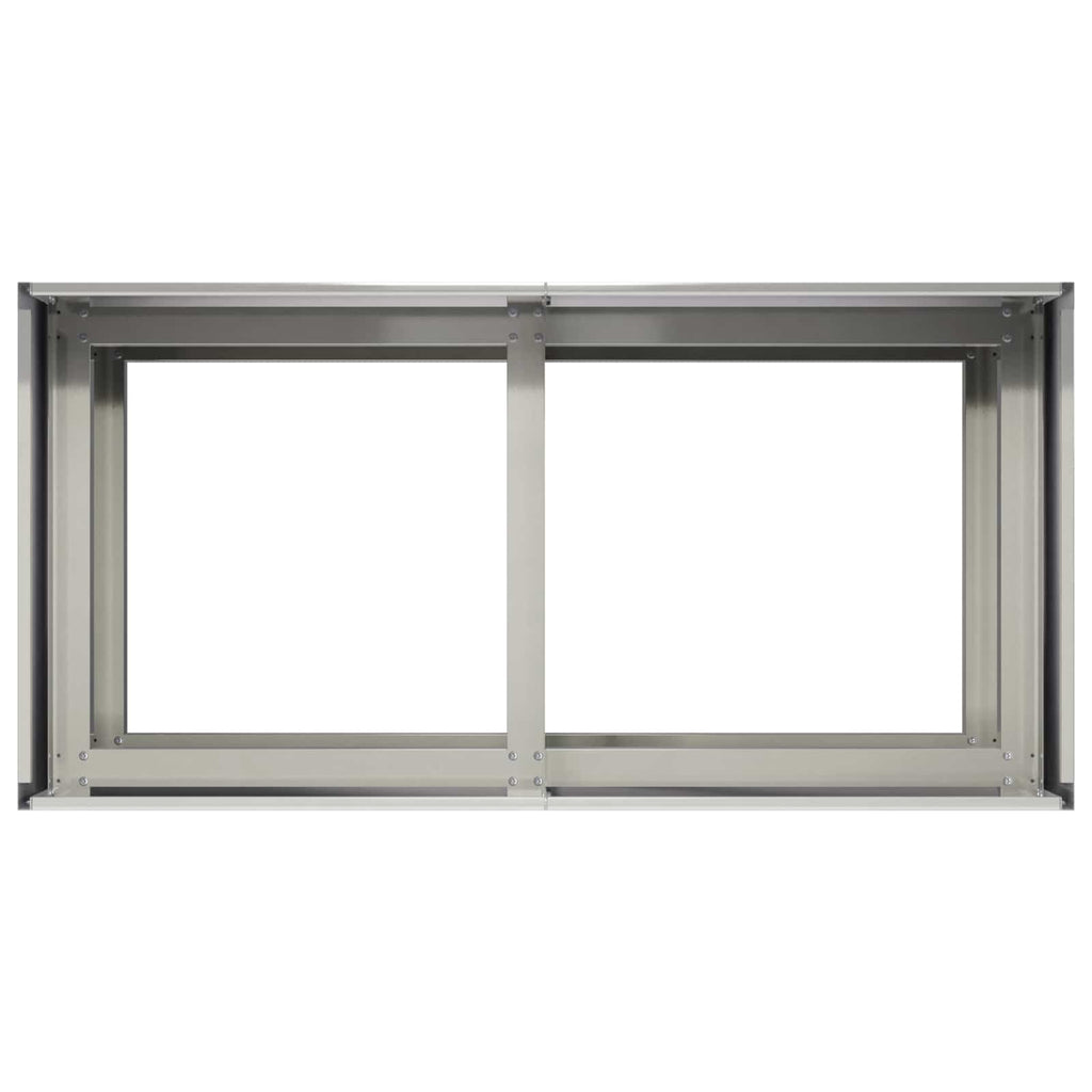 vidaXL Doniczka ogrodowa srebrny 80 x 40 x 60 cm Stal nierdzewna