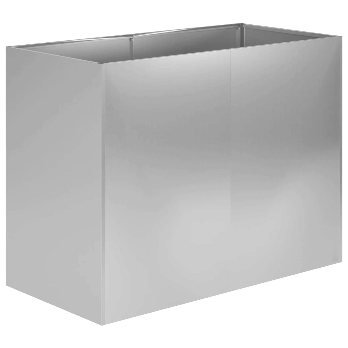 vidaXL Doniczka ogrodowa srebrny 80 x 40 x 60 cm Stal ocynkowana
