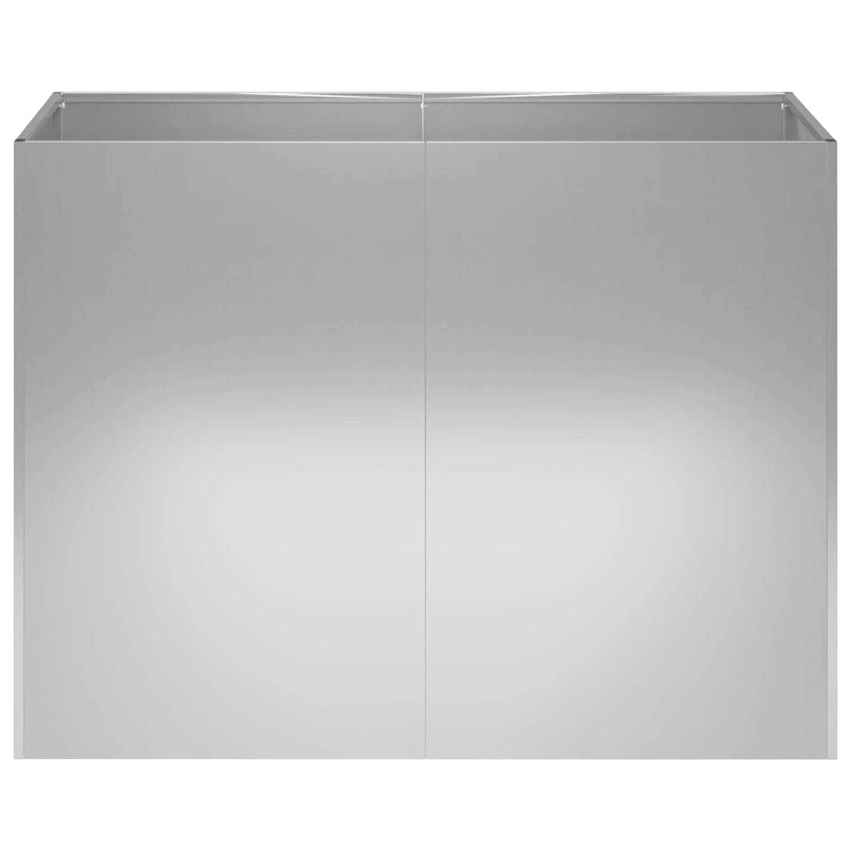 vidaXL Doniczka ogrodowa srebrny 80 x 40 x 60 cm Stal ocynkowana