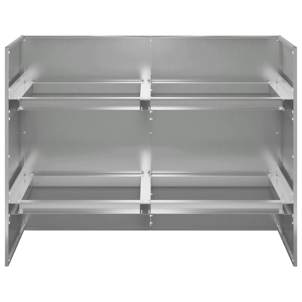 vidaXL Doniczka ogrodowa srebrny 80 x 40 x 60 cm Stal ocynkowana