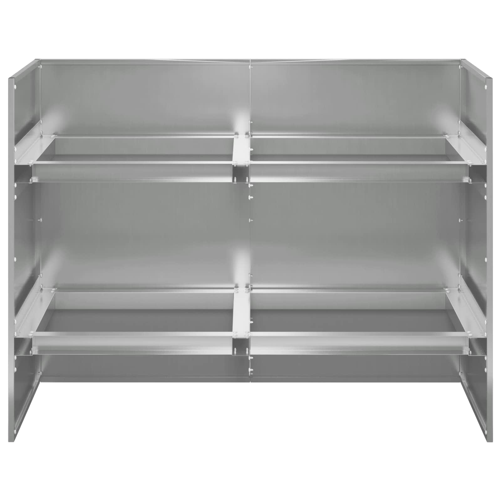 vidaXL Doniczka ogrodowa srebrny 80 x 40 x 60 cm Stal ocynkowana