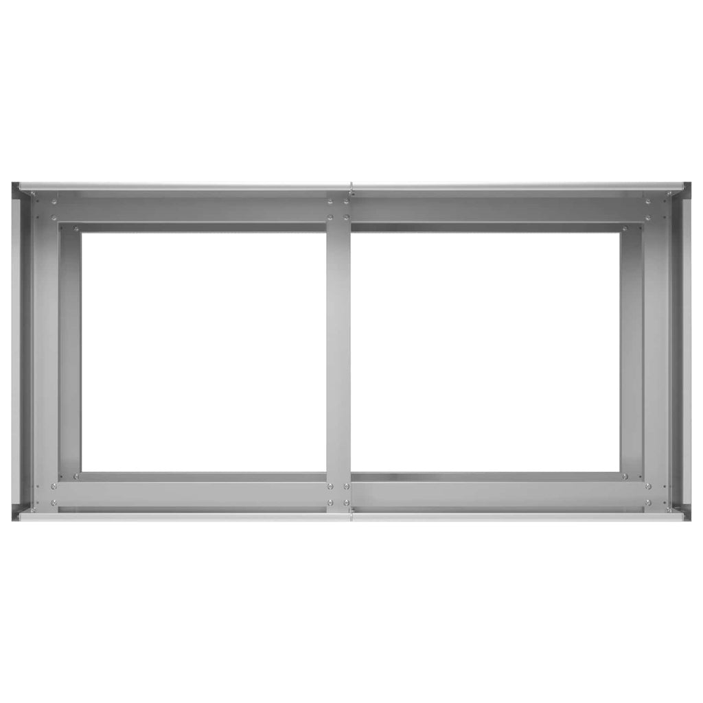vidaXL Doniczka ogrodowa srebrny 80 x 40 x 60 cm Stal ocynkowana