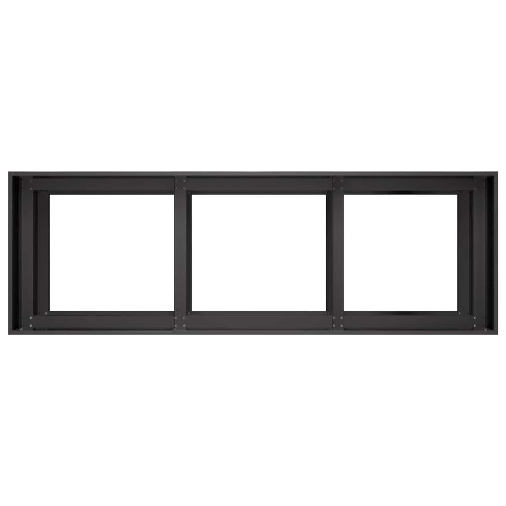 vidaXL Doniczka ogrodowa Czarny 120 x 40 x 60 cm Stal zimnogięta