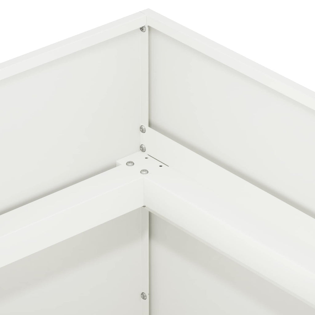 vidaXL Doniczka ogrodowa Biały 120 x 40 x 60 cm Stal zimnogięta