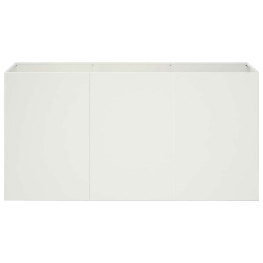 vidaXL Doniczka ogrodowa Biały 120 x 40 x 60 cm Stal zimnogięta