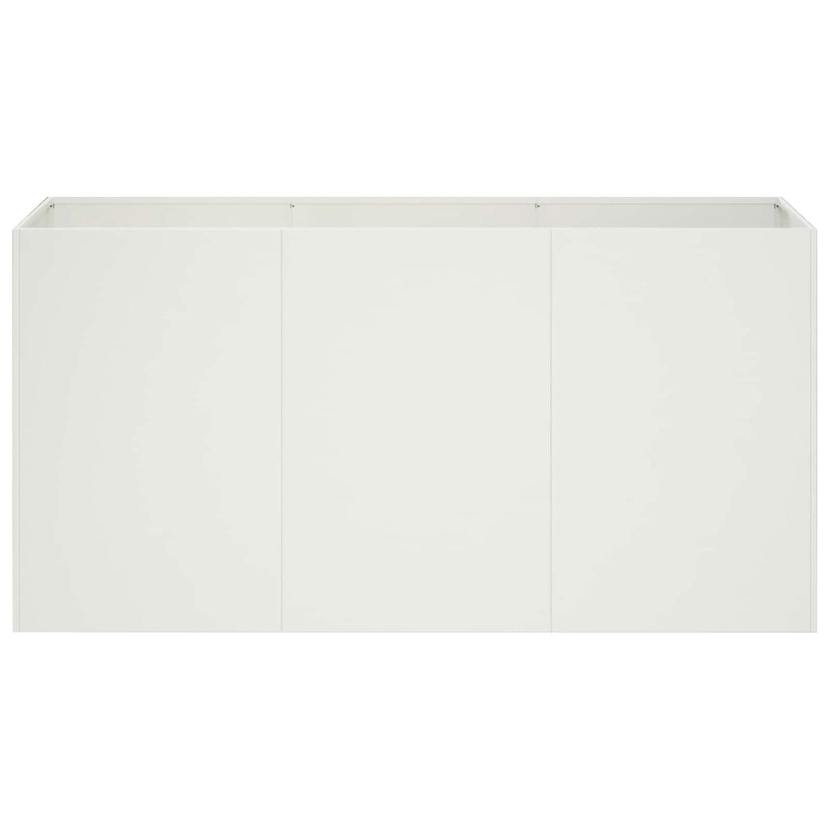 vidaXL Doniczka ogrodowa Biały 120 x 40 x 60 cm Stal zimnogięta
