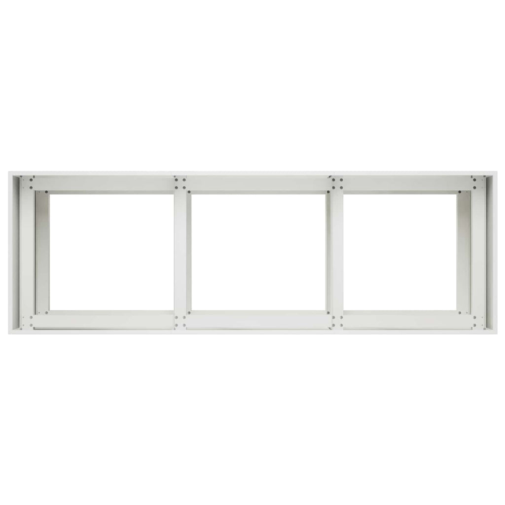 vidaXL Doniczka ogrodowa Biały 120 x 40 x 60 cm Stal zimnogięta