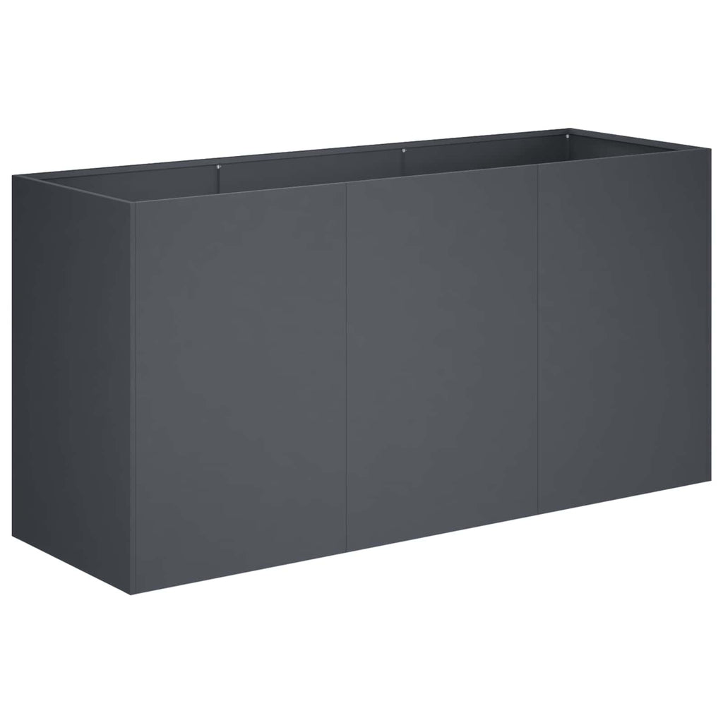 vidaXL Doniczka ogrodowa antracytowy 120 x 40 x 60 cm Stal zimnogięta