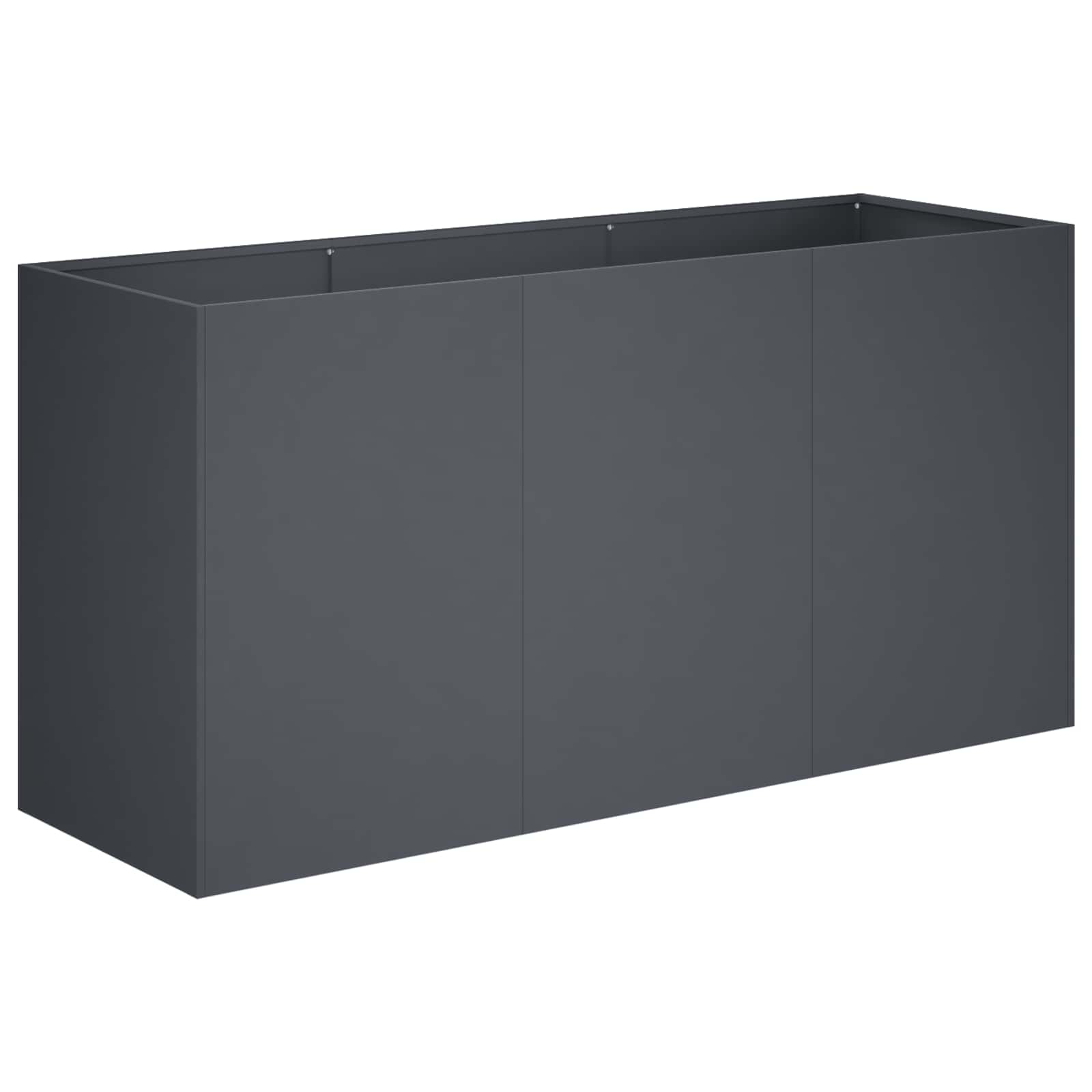 vidaXL Doniczka ogrodowa antracytowy 120 x 40 x 60 cm Stal zimnogięta