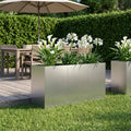 vidaXL Doniczka ogrodowa srebrny 120 x 40 x 60 cm Stal nierdzewna