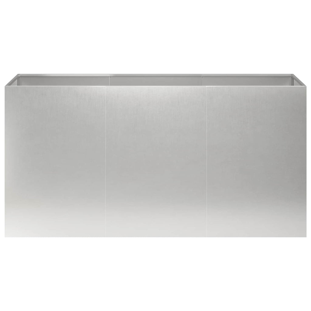 vidaXL Doniczka ogrodowa srebrny 120 x 40 x 60 cm Stal nierdzewna