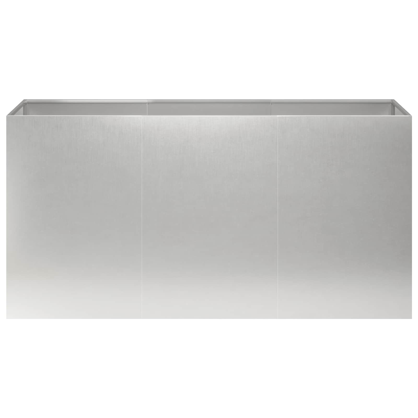 vidaXL Doniczka ogrodowa srebrny 120 x 40 x 60 cm Stal nierdzewna
