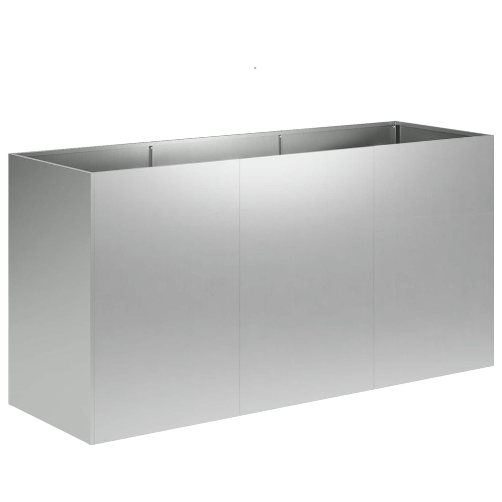 vidaXL Doniczka ogrodowa srebrny 120 x 40 x 60 cm Stal ocynkowana