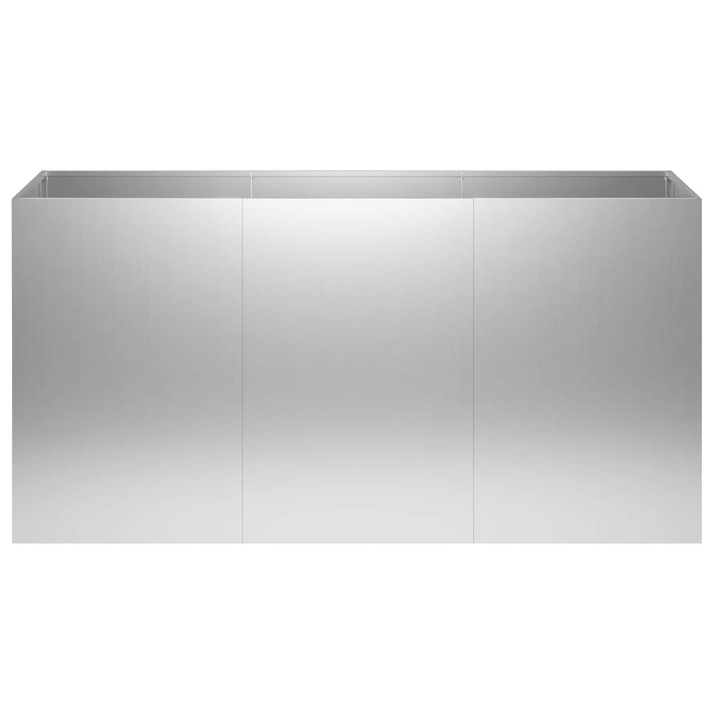 vidaXL Doniczka ogrodowa srebrny 120 x 40 x 60 cm Stal ocynkowana